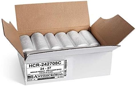 Aluf Plastics High Density Trash Bags, 12 Gallon, 8 Micron,