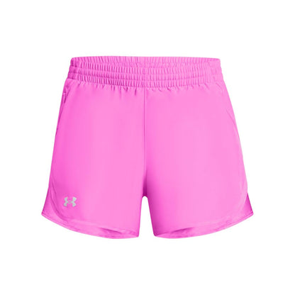 Under Armour Womens Fly by Shorts, (572) Vivid Magenta/Vivid Magenta/Reflective, Large