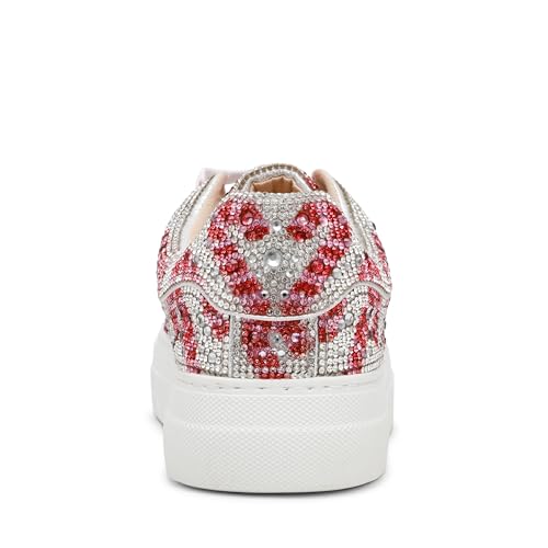 Betsey Johnson Women's Sidny Sneaker, Candy Canes, 6