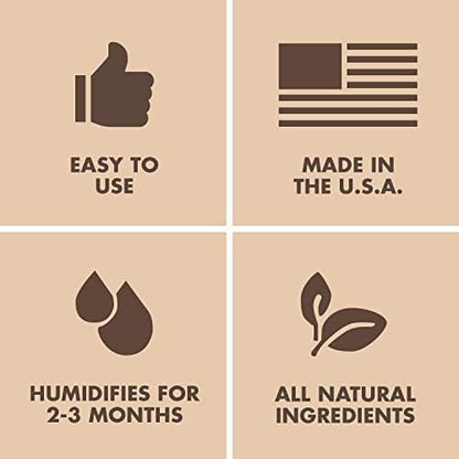 Boveda 72% Two-Way Humidity Control Packs For Wood Containers – Size 60 – 4 Pack – Moisture Absorbers – Humidifier Packs – Hydration Packets in Resealable Bag