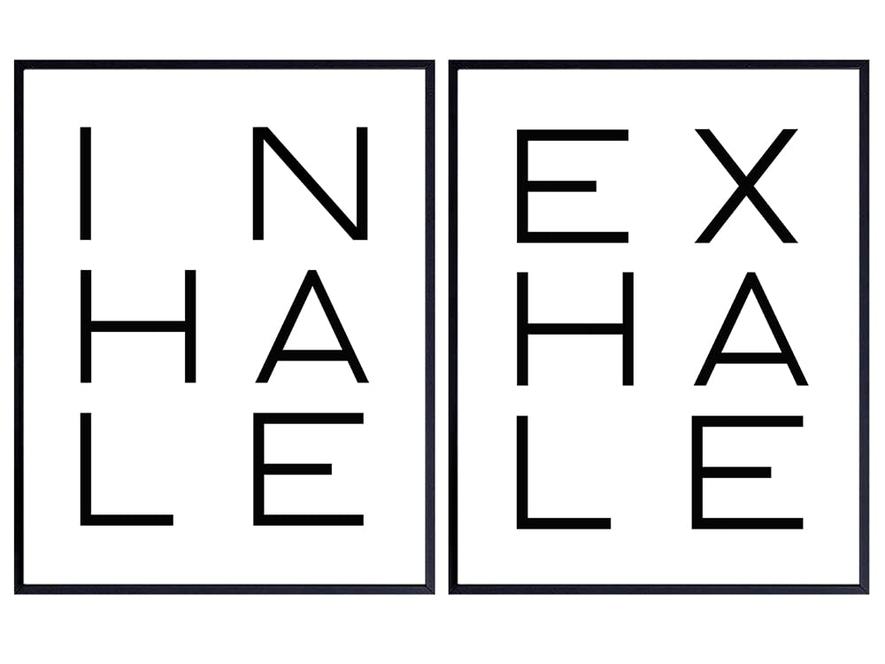 Inhale Exhale Wall Art - Zen Inspirational Meditation Wall Art Print - Unframed Typography - Spiritual Gift for Meditation Fans - Great for Bedroom, Yoga Studio - Chic Home Decor - 8x10 Print