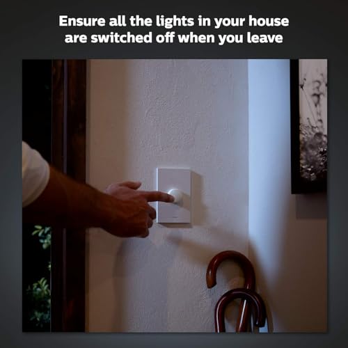 Philips Hue Wall Tap Dial Light Switch, Portable, White - 1 Pack - Requires Hue Lights and Hue Bridge - Smart Home - Easy, No-Wire Installation