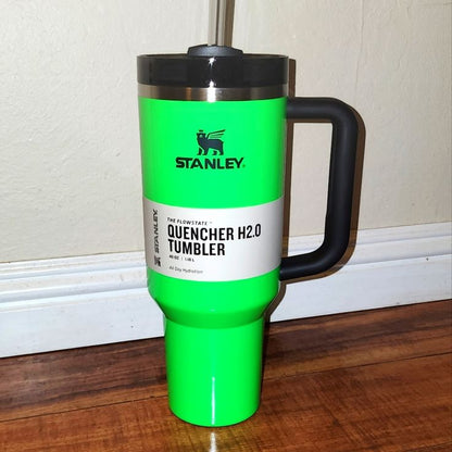 Neon Green Stanley 40oz FlowState Tumbler | Travel Cup & Quencher