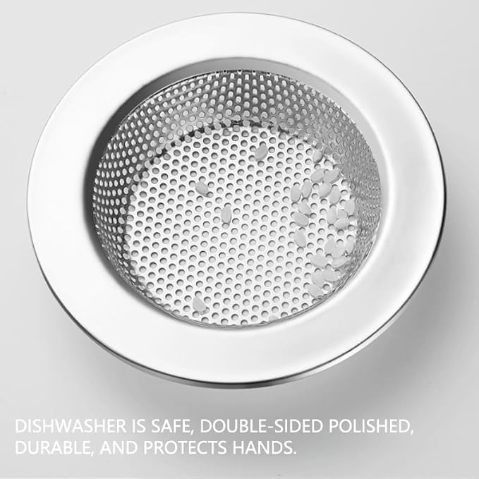2 Pack Upgraded Double-Layer Kitchen Sink Strainer