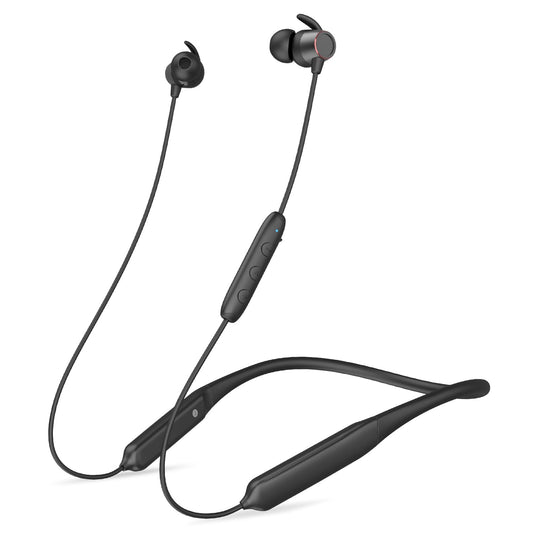 Tecno B1 Bluetooth Headphones, Bluetooth Earbuds Wireless with 60Hrs Playtime, Wireless Bluetooth Headphones for Sports, Sweatproof & IPX5 Waterproof Wireless Headphones（Black）