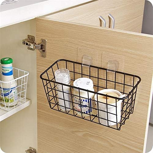2 Set Adhesive Hanging Wall Basket Inside Cabinet Door Organizer, Wall Storage
