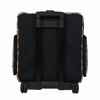 Everything Mary Wheeled Scrapbook Tote for Scrapbooking & Art - Travel Organizer Storage Bin for Paper, Glue, Tape Black/Floral