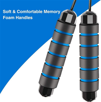 Two pack Jump Rope Skipping Rope for Rope Skipping, Speed Jump Rope for Exercise,Jump Rope for Kids Men Women for Fitness (Red and Blue)