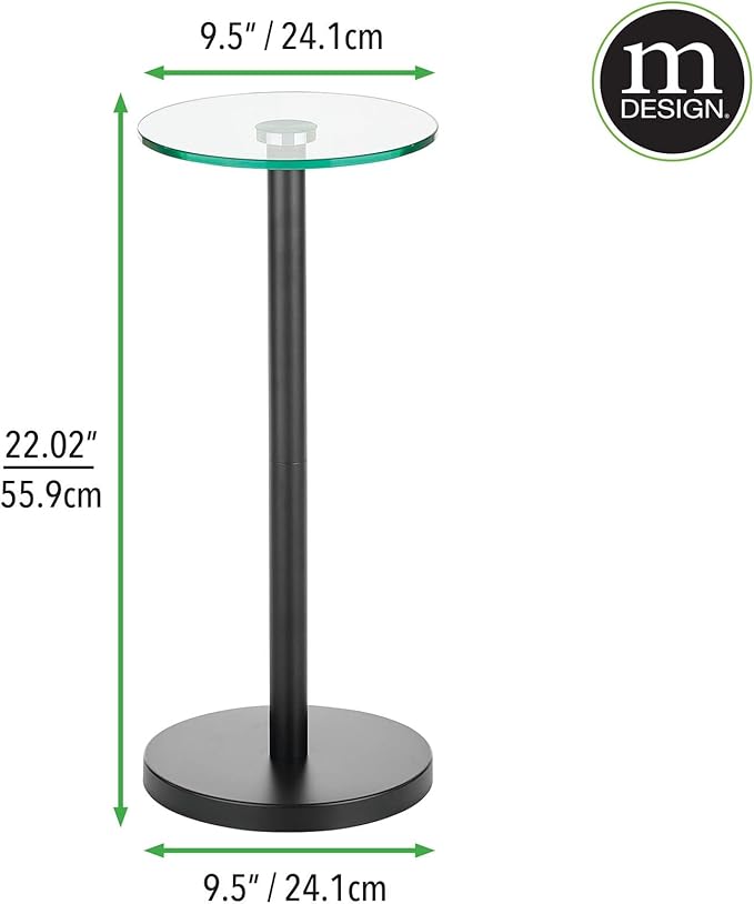 mDesign Bedroom Nightstand — Side Table