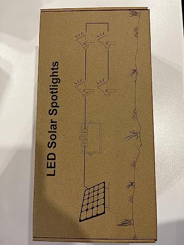 Linke Solar Spot Lights Outdoor Garden, 4 in 1 Colour Changing Led RGB Solar Powered Spotlights IP66 Spike Lights Remote Control Dusk to Dawn Landscape Spotlight for Yard Patio Lawn