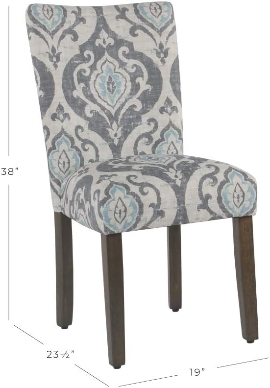 HomePop Parsons Classic Upholstered Accent Dining Chair, Suri Blue