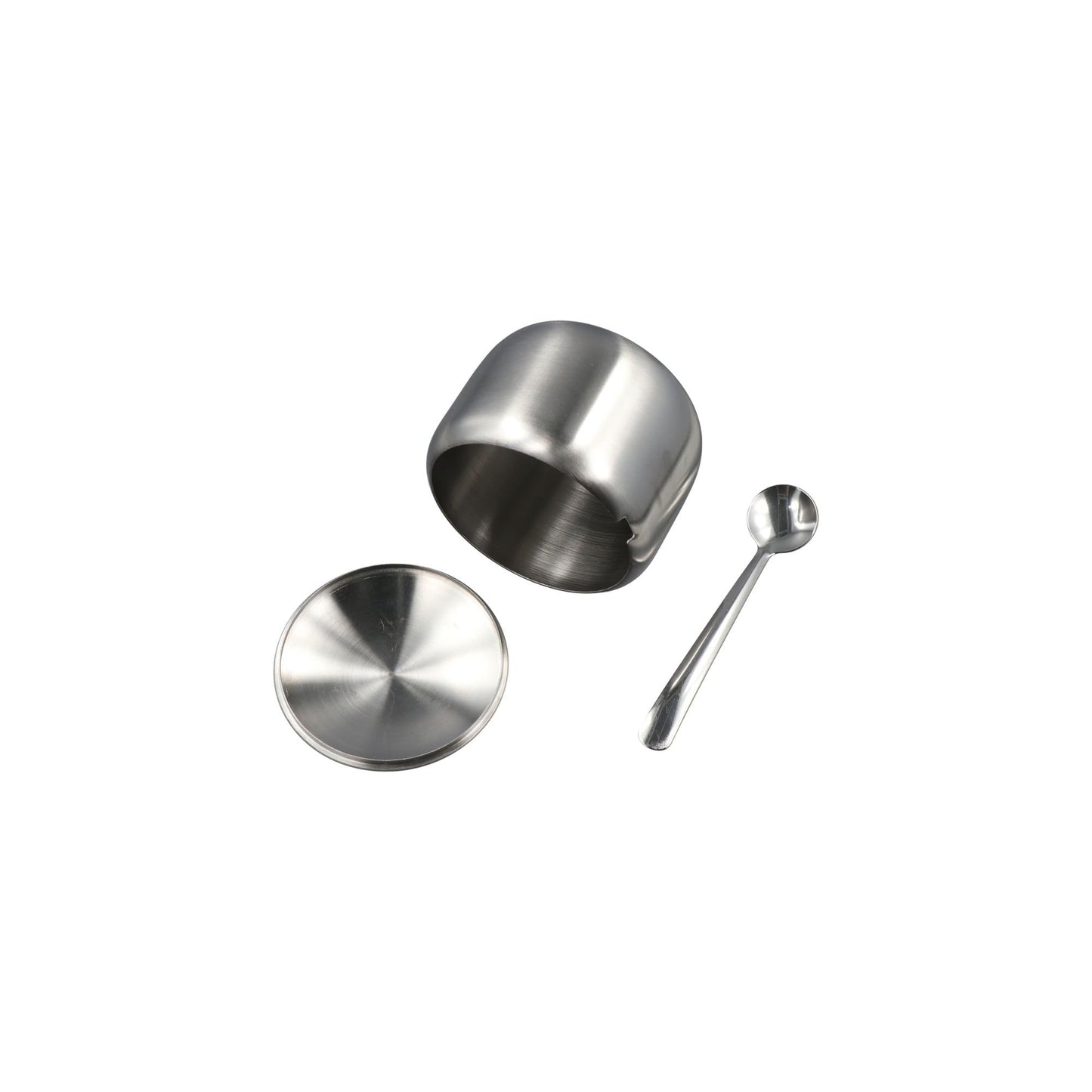 zaoalife Sugar Bowls 430ml Stainless Steel Sugar Bowl with Lid and Spoon Salt Pepper Spices Bowl Spice Jar Seasoning Pot Condiment Container for Home Kitchen