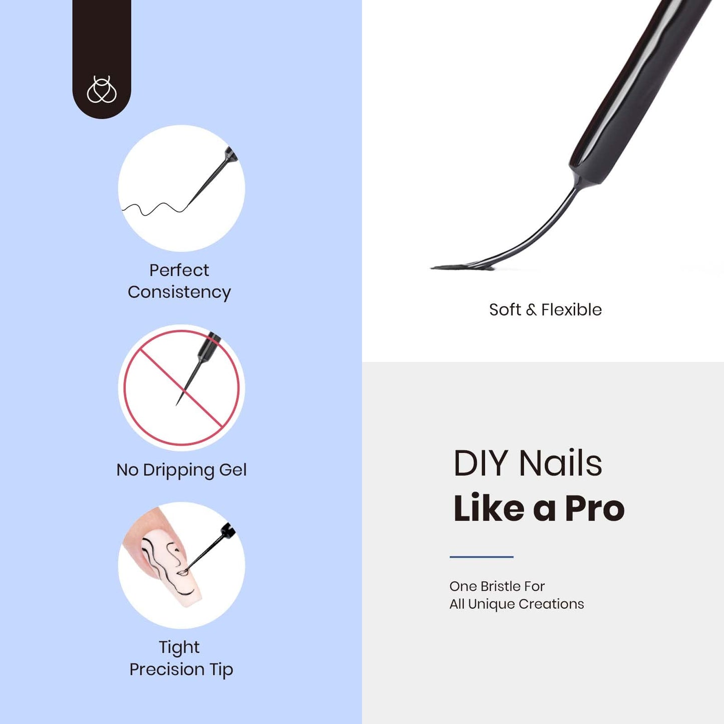 Beetles Nail Stamp 3Pcs Silicone French Tip Nail Stamp Kit with Replacement Nail Stamper Heads and Scrapers Soft Silicone Nail Printing Tool for Home Manicure Diy Nail Art Salon Gifts for Girls