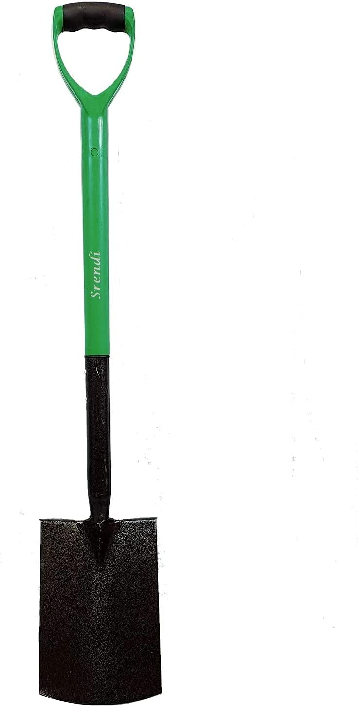 Easy Shopping® Set of Spade & Fork, Garden Rake, Prong Rake, Dutch Hoe, Digging Hoe Head with Handel and 3.5M Window Cleaner (Spade & Fork Set)