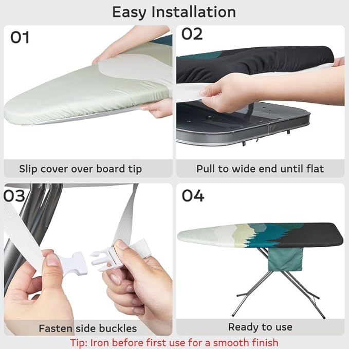 FIOBEE Ironing Board Cover and Pad Extra Thick Iron Board Pad