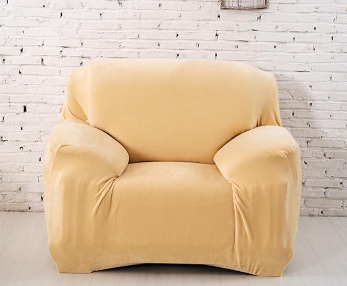 vctops 1-Piece Velvet Plush Stretch Chair Sofa Slipcover Soft Fuzzy Fluffy