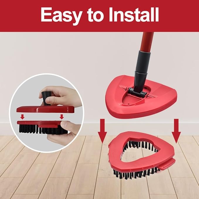 Funtin 2-Pack Mop Scrub Brush Head Compatible