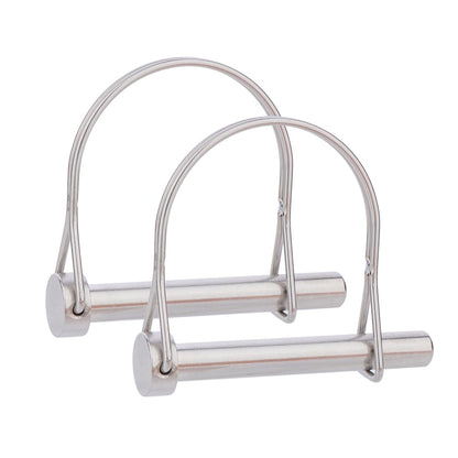 2 Pcs Safety Coupler Pin 3/8" x 2-3/4"(9.5mm x 70mm), 316 Stainless Steel Heavy Duty Shaft Locking Pins