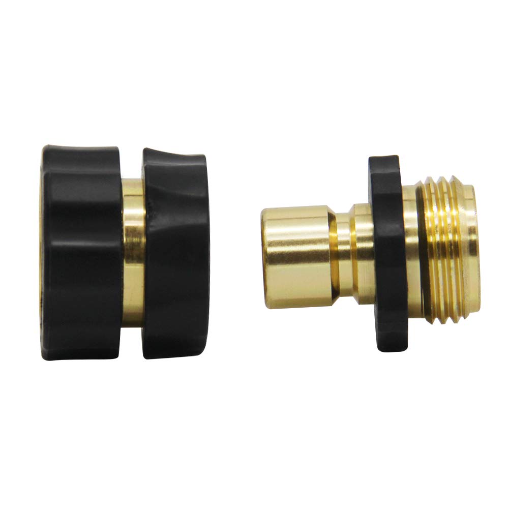 Twinkle Star 3/4 Inch Garden Hose Fitting Quick Connector Male and Female Set, 4 Set, Garden Hose Adapter, Quick Connect Hose Fittings, Garden Hose Connector, Hose Attachment