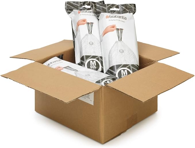 Brabantia PerfectFit Trash Bags Thick Plastic Trash Can Liners