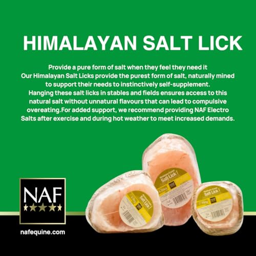 NAF Himalayan Salt Lick Medium – 100% Natural Rock Salt for Horses – Rich in Trace Minerals – Supports Hydration, Electrolyte Balance & Overall Health
