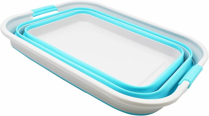 SAMMART 42L Collapsible Plastic Laundry Basket