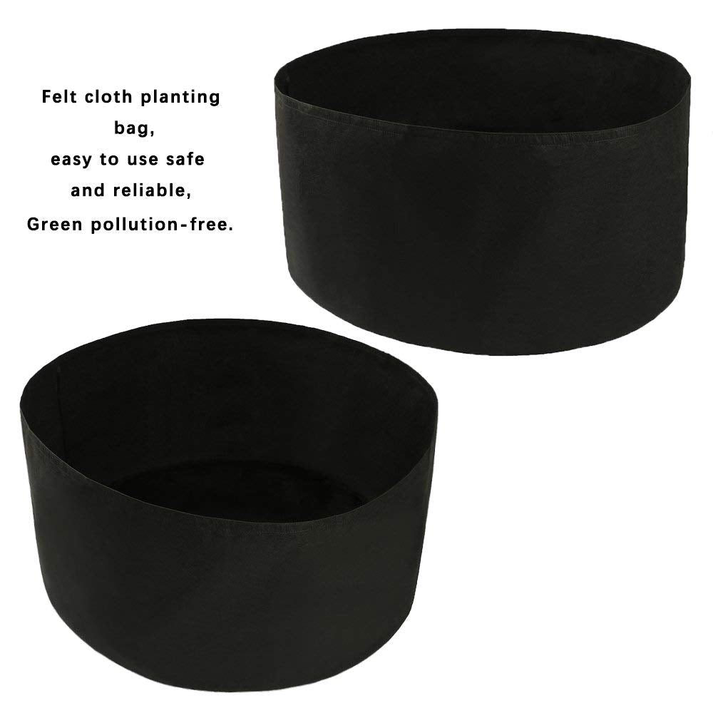 Xnferty 100 Gallons Extra Large Round Raised Garden Bed, Deep Soil Diameter 38"/ Height 20" Planting Container Grow Bags Durable Felt Fabric Planter Pot for Plants,Vegetables,Flowers (Black)