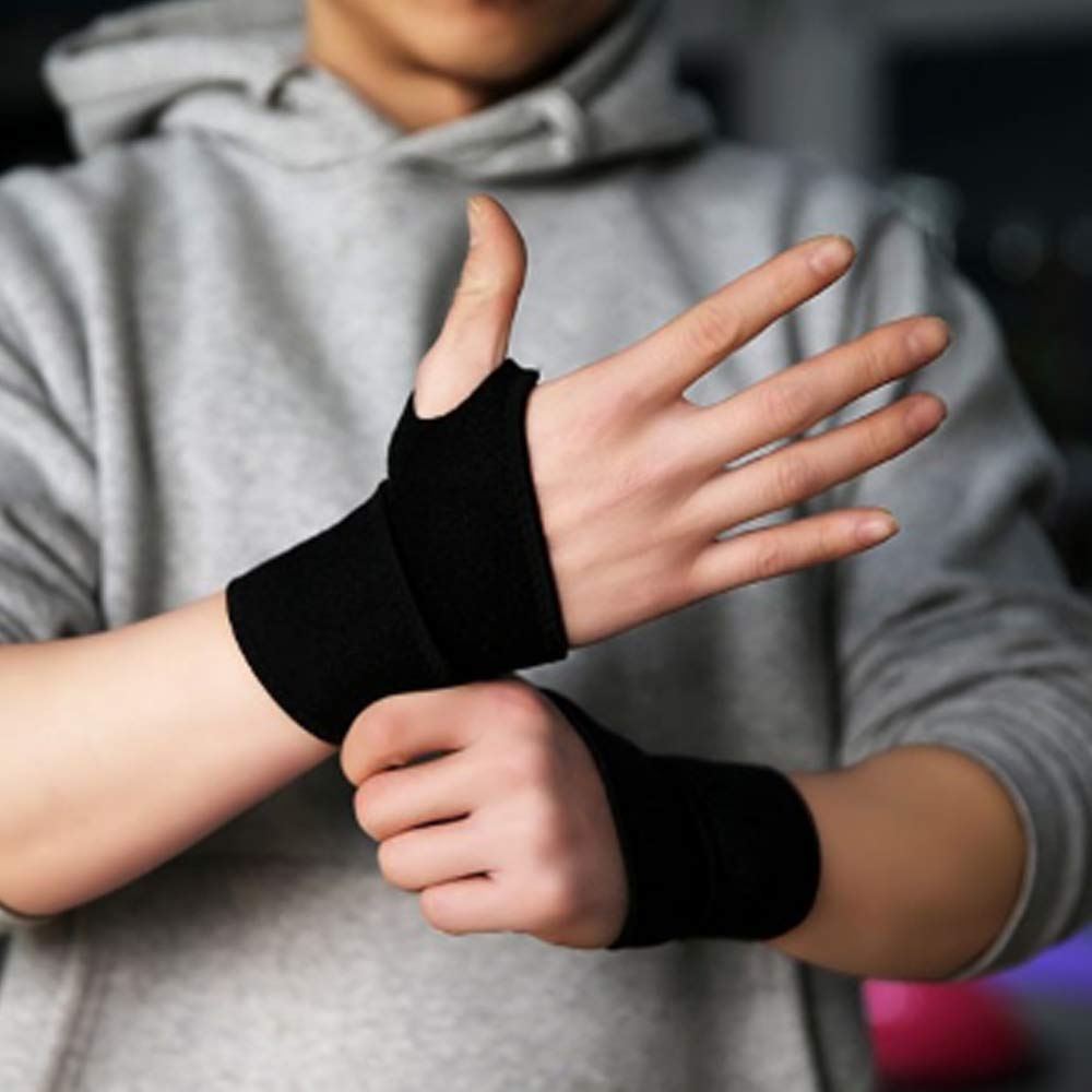 HAOKAISEN Wrist Brace for Ganglion Cyst, Arthritis, Carpal Tunnel, Breathable Sport/Fitness Wrist Support, for Left and Right Hand Man and Woman(Black)