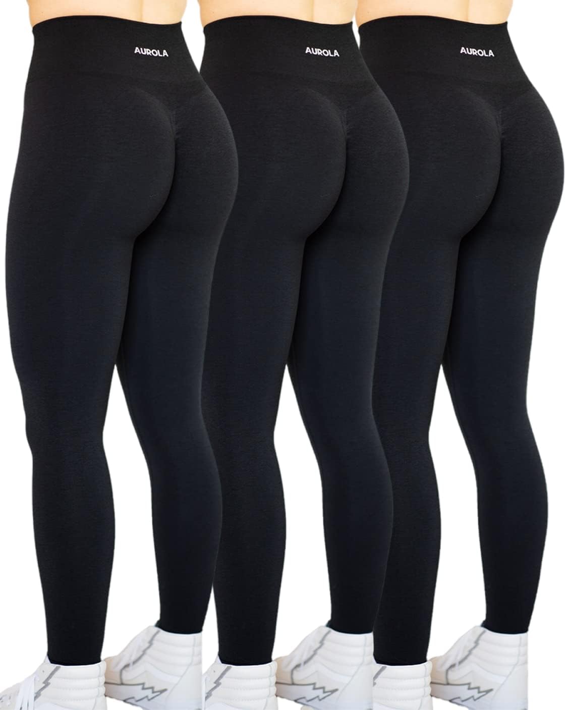 AUROLA Workout Leggings for Women Seamless Scrunch Tights Tummy Control Gym Fitness Girl Sport Active Yoga Pants