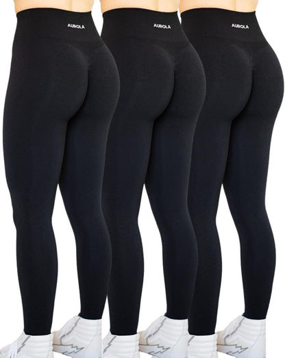 AUROLA Workout Leggings for Women Seamless Scrunch Tights Tummy Control Gym Fitness Girl Sport Active Yoga Pants