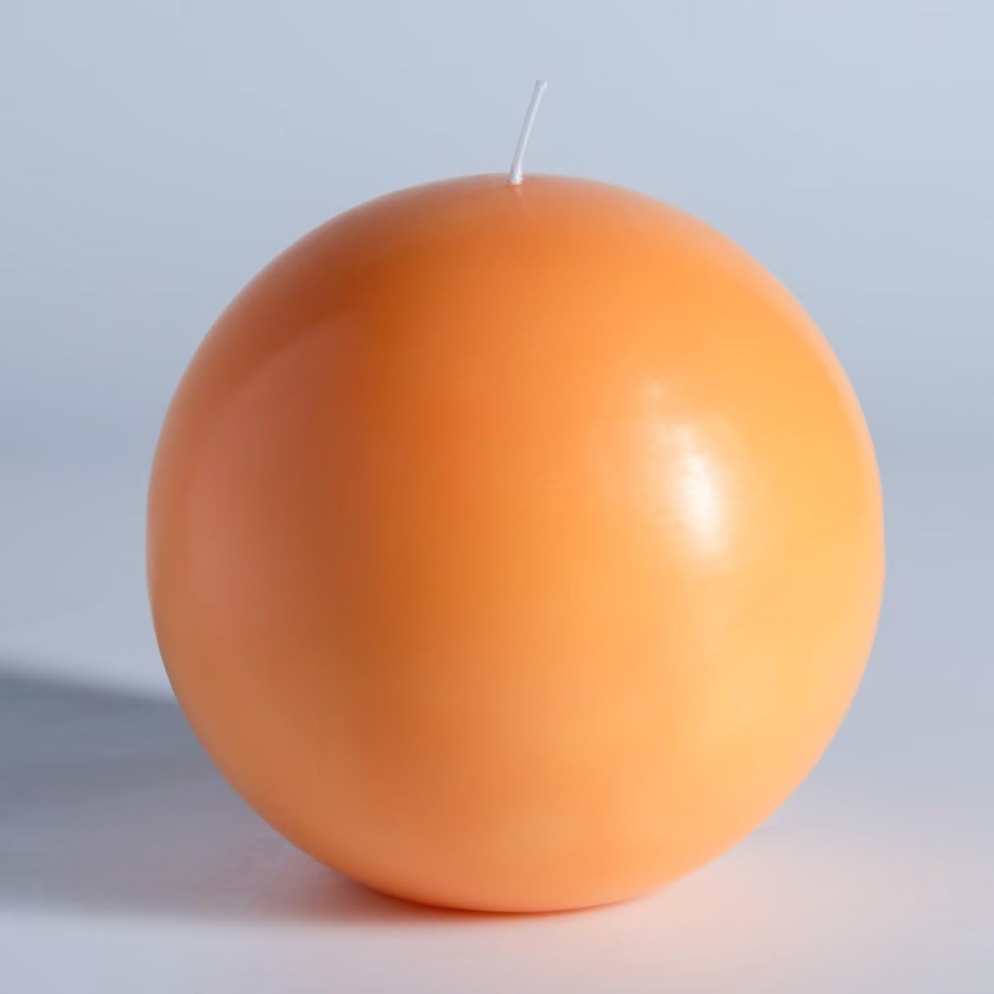 MOZEAL Hand-Poured, 6 Inch Peach Fuzz Large Round Ball Candles - Elegant Peach Fuzz Round Pillar Candles, Dripless, Unscented, Smokeless, Ideal for Summer Parties.