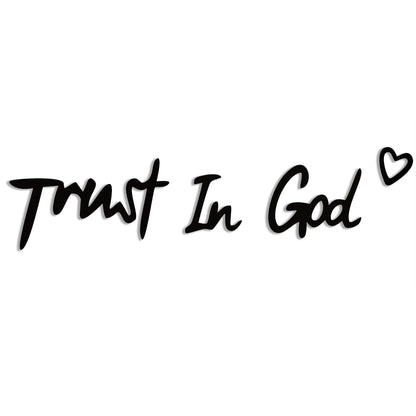 YATEASLU “Trust in God” Sign Inspirational Scripture Wall Art for Home Decor, Faith-Based Living Room Wall Art & Heartwarming Gift