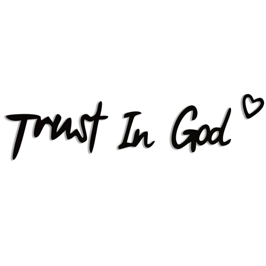 YATEASLU “Trust in God” Sign Inspirational Scripture Wall Art for Home Decor, Faith-Based Living Room Wall Art & Heartwarming Gift