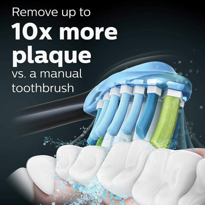 Philips Sonicare ExpertClean 7500 Black, Rechargeable Electric Power Toothbrush, HX9690/05