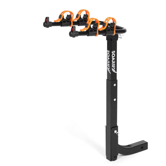 Soarify Bike Rack for Car, SUV, RV, Bike Rack Hitch Mount, Hitch Bike Rack 2, Up to 70 lbs Load Bicycle Rack Carrier Rubber Straps, Tilt Release, Bike Rack with 2" Hitch for Cars (2 Bikes)