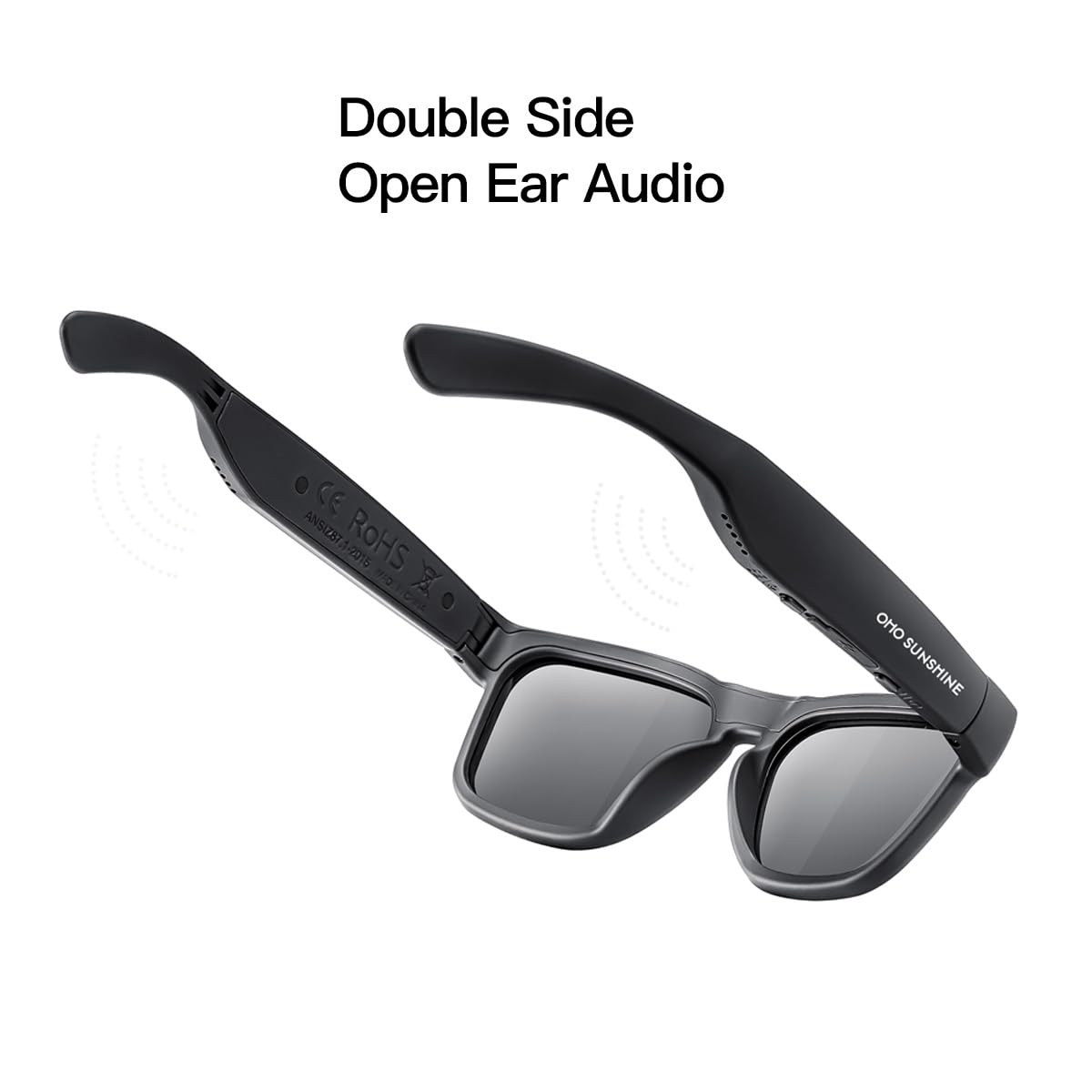 OhO Smart Glasses,Polarized Sunglasses with Bluetooth Speaker,Athletic/Outdoor UV Protection and Voice Control,Unisex(Mirror Blue Lens)