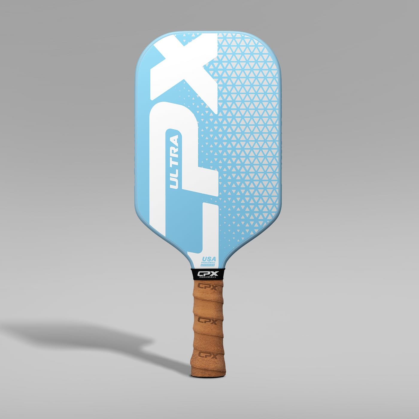 CPX Ultra Series Fiber-Reinforced Friction Surface Pickleball Paddle - 16mm Polypropylene Honeycomb Core, Lightweight for Speed (Azure)