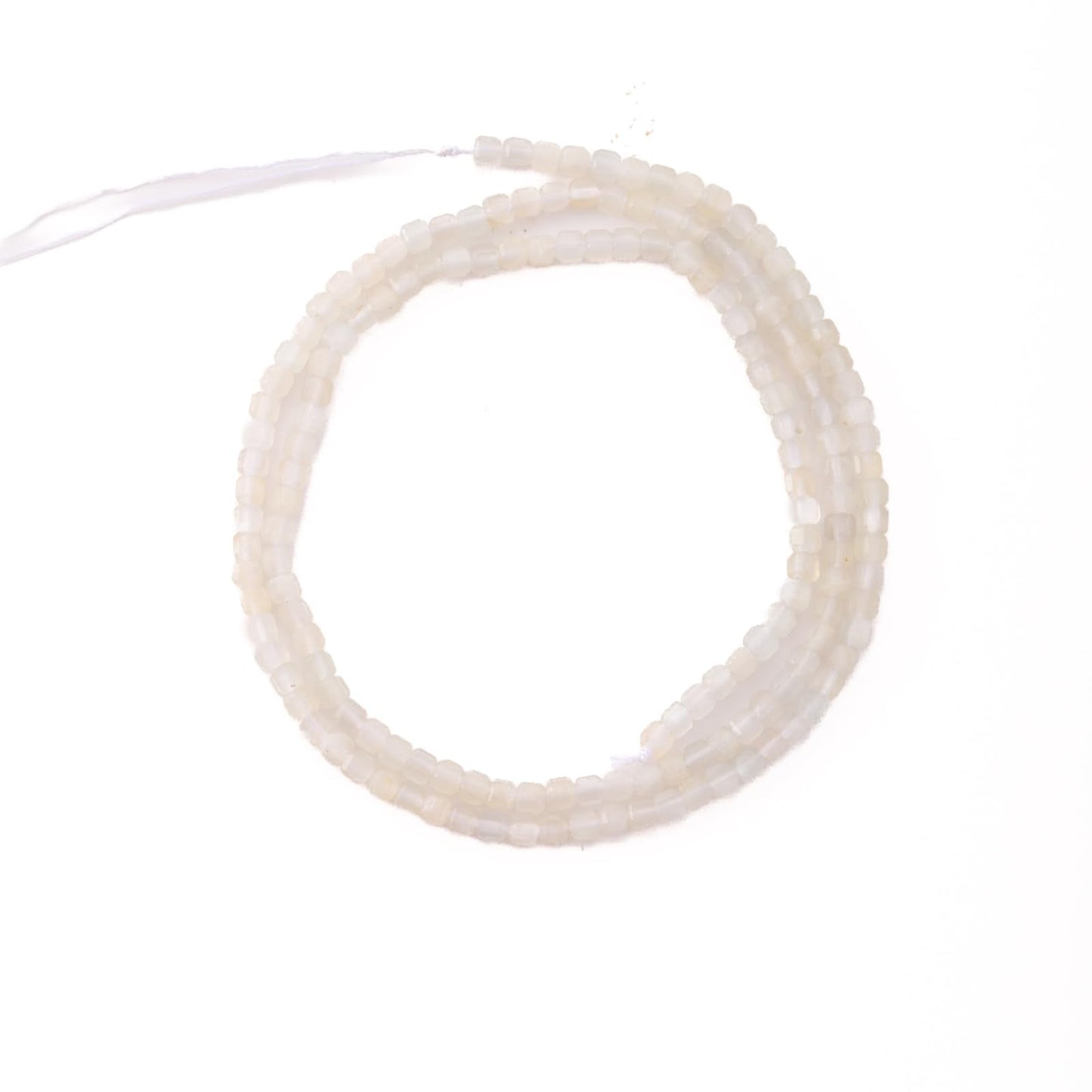 Faceted Natural White Sunstone 2-3mm Cube Square Loose Beads Gemstone Small Loose Beads Healing Crystal Energy Stone for DIY Jewelry Making 15"