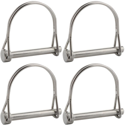 VTurboWay 4 Pcs Safety Coupler Pins 5/16"" x 2-3/4""(8mm x 70mm), Shaft Locking Pin, Full Marine grade 316 stainless steel Heavy duty