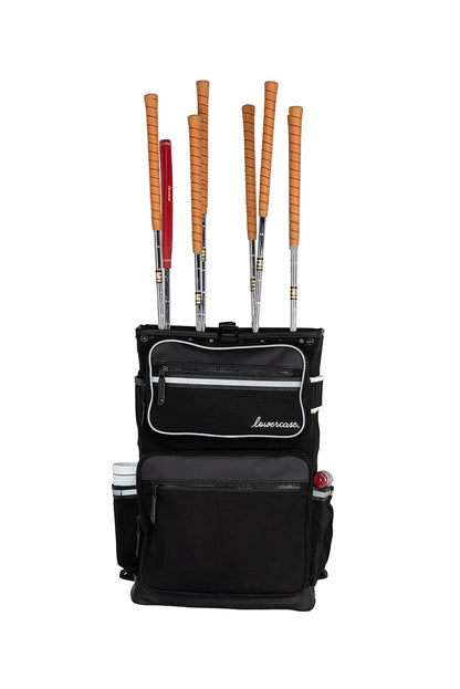 Lowercase Golf Backpack Bag with Bike Pannier Clips - Holds 8 Clubs, Padded Dividers, Rain Cover