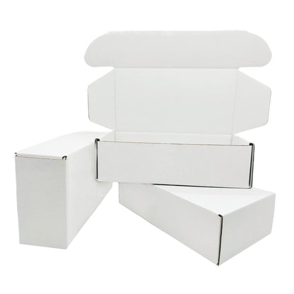 Small White Box 7 x 3.5 x 2 Inch 50 Pack Recyclable Corrugated Gift Mailers Storage Business Packaging Shipping Boxes