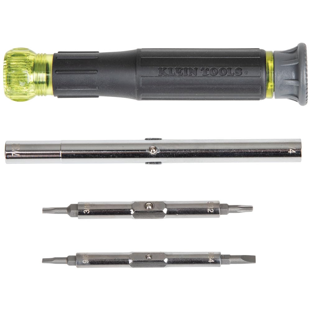 Electronic Screwdriver, 14-in-1 with 8 Precision Tips, Slotted, Phillips, and Tamperproof TORX Bits, 6 Precision Nut Drivers Klein Tools 32314
