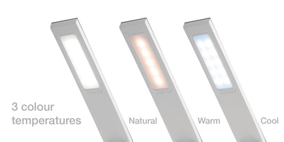 PURElite LED Rechargeable Flip Light – Table Lamp & Desk Lamp, 3 Brightness Setting, Natural LED Daylight Bulbs for Reading, Needlework, Sewing, Crafting, Battery Powered