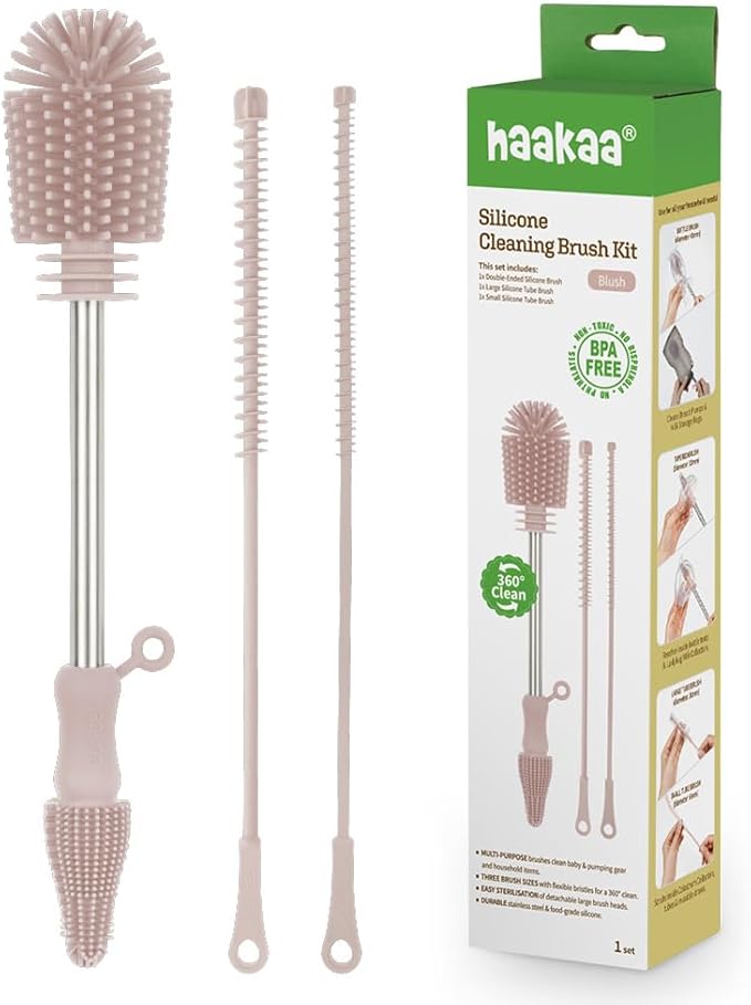 Haakaa Silicone Cleaning Brush Kit – Household Cleaning Brushes