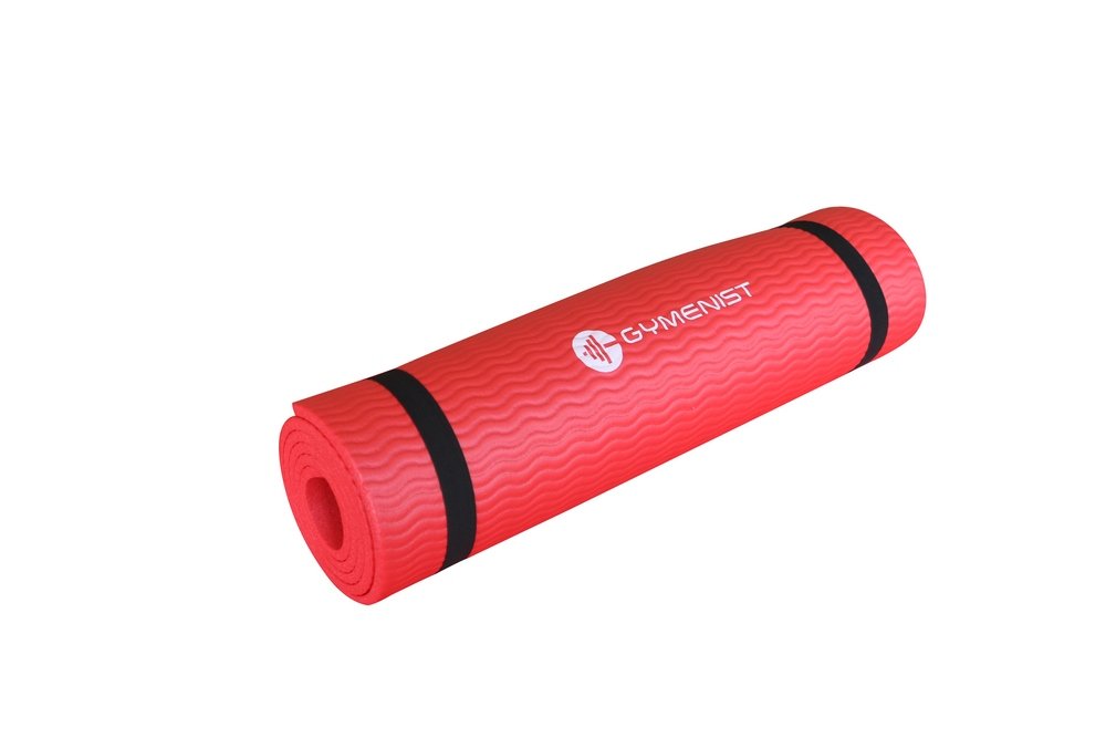 GYMENIST Thick Exercise Yoga Floor Mat Nbr 24 X 71 Inches, Great for Camping Cardio Workout Pilates Gymnastics
