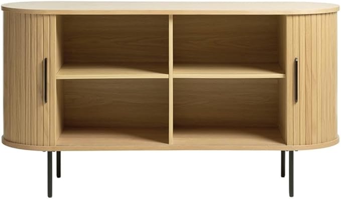 Unique Furniture Modern 2-Door Slideboad in Natural Oak