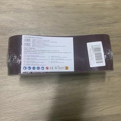 STEBRUAM Sanding Belt 75 x 533 mm, Sander Belts Set（3 Each of 80/120/150/240/400 Grains）for Belt Sander,for Grinding,Sharpening and Derusting (15 Pieces)