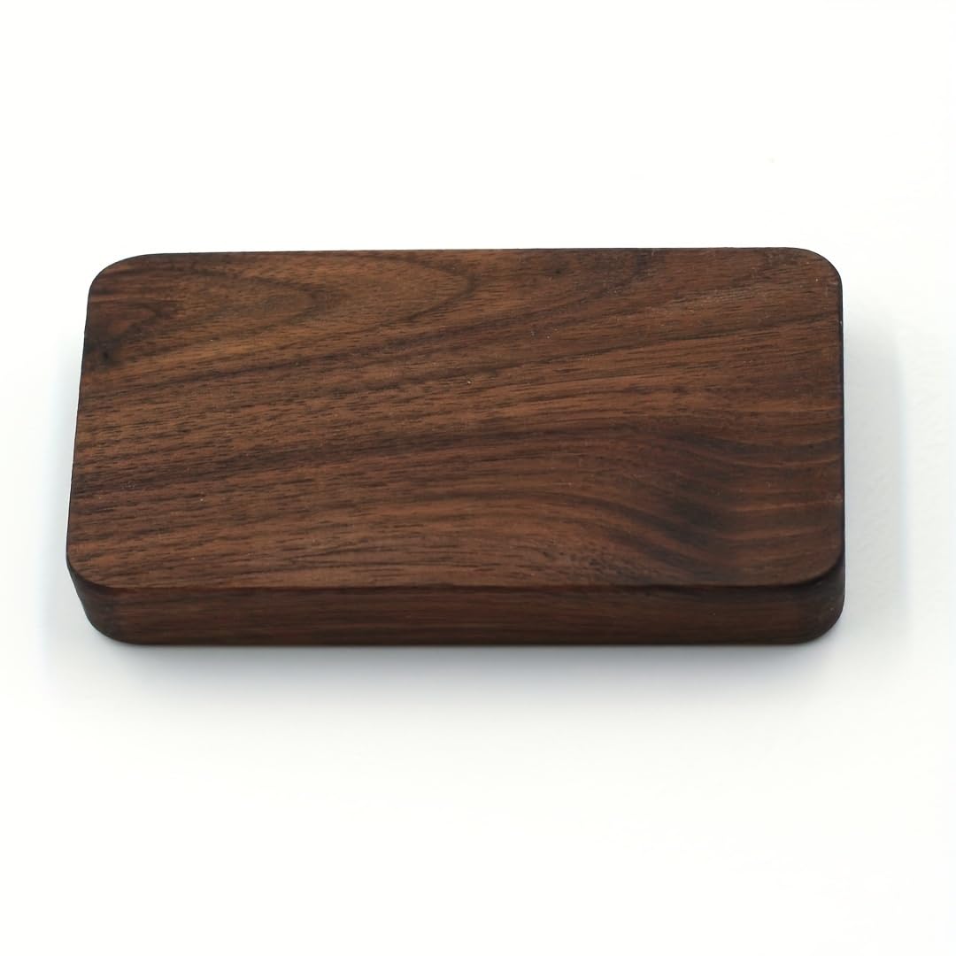 Yantric wood Business Card Holder for Desk, Wooden Creative Business Card Display for Desk, Wood Business Card Stand for Office, Tabletop ( 2pack)
