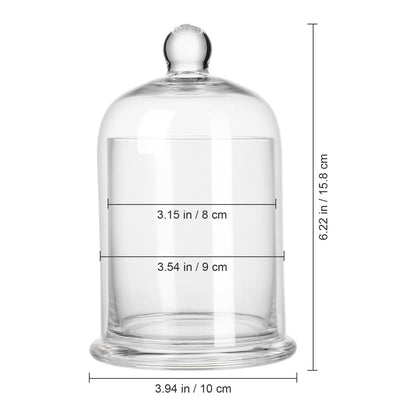 UKCOCO Glass Bell Jar Candle Holders Set of 2 – 6.22" Cloche Dome for Romantic Ambiance, Wedding Centerpiece & Home Decor, Gift for Anniversary