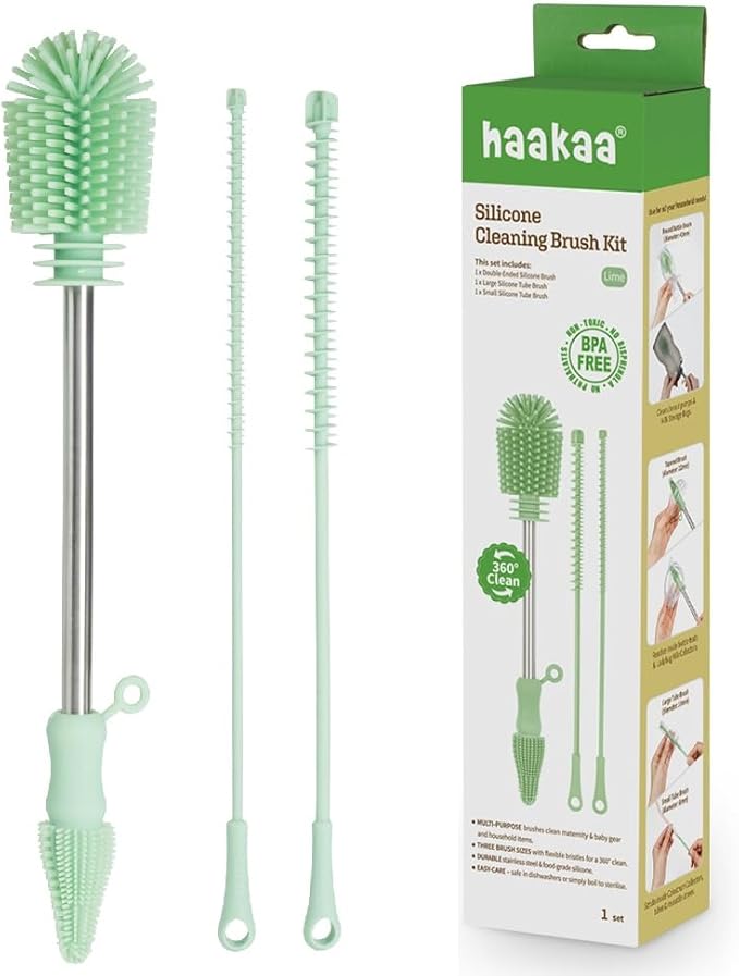 Haakaa Silicone Cleaning Brush Kit – Household Cleaning Brushes